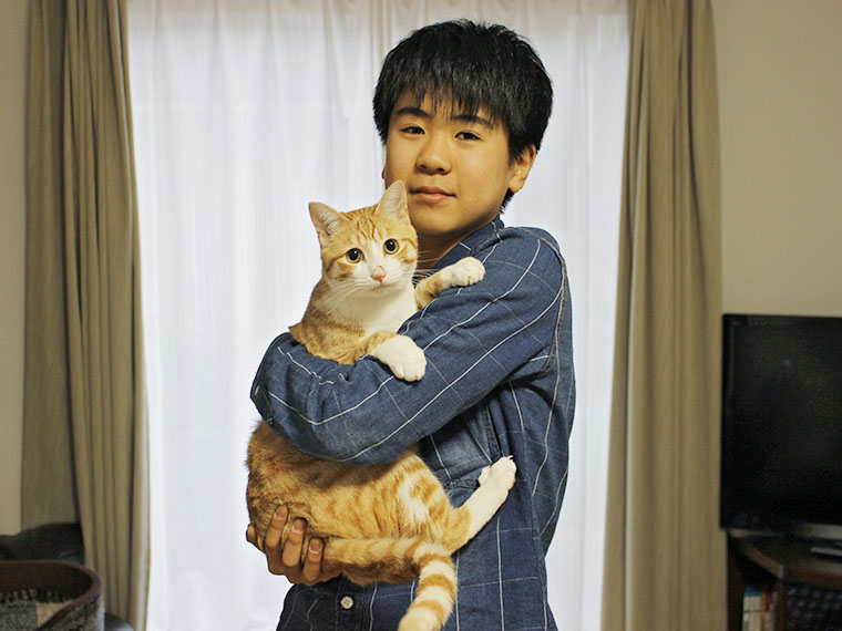 飼い主である佐藤 誠さんの息子・柊(しゅう)くん