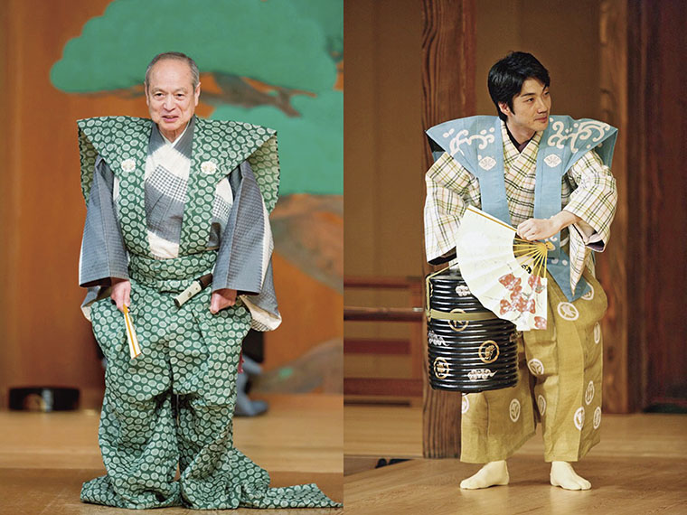 左:野村万作 右:野村萬斎