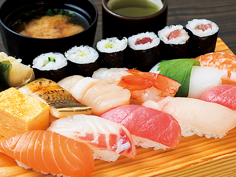 厳選ネタが評判の「上にぎり」(1,580円)は食べ応えも十分※写真と異なる場合有り