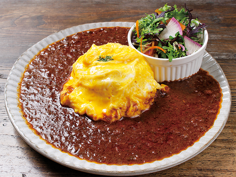 「奥久慈しゃも卵のふわとろっデミオムライス」(980円)
