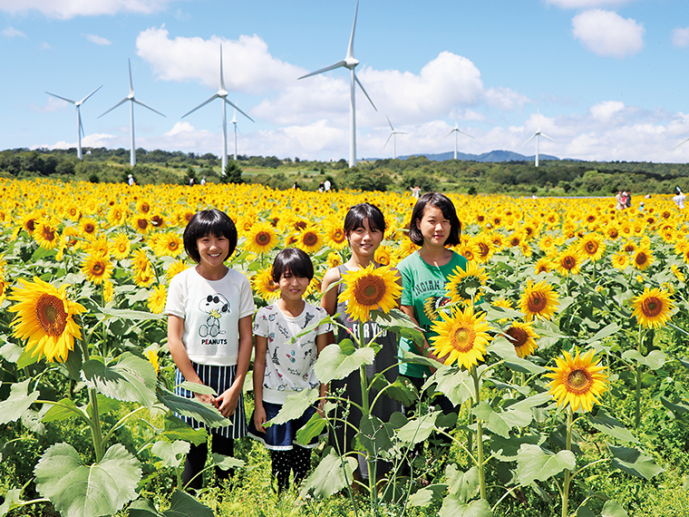 展望台やウォーキングコースもあり。猪苗代湖や磐梯山の美しい景色も楽しめる