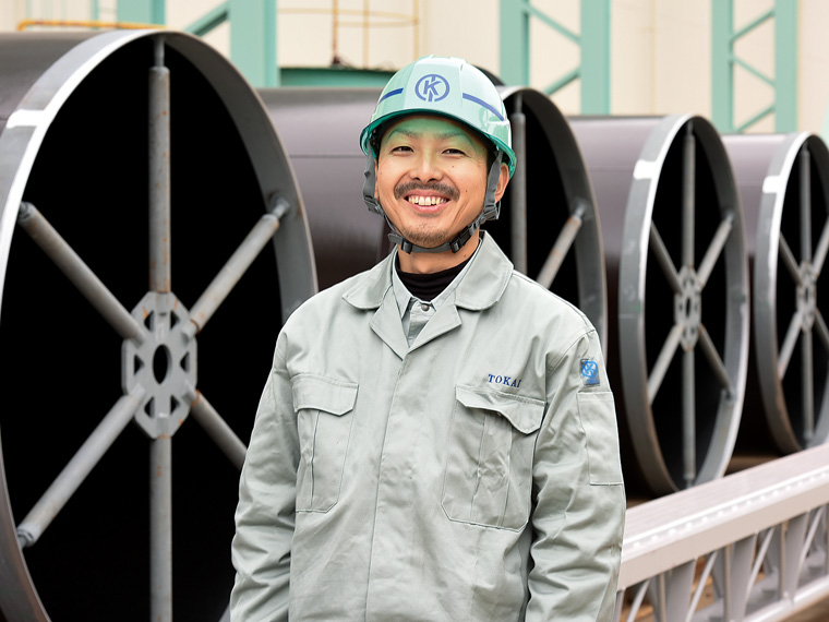 製造部製缶加工1G・笹川暁弘さん(2016年入社)