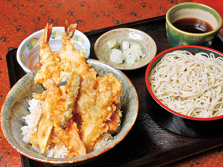 「海老天丼」（1,000円）※かけそばに変更可