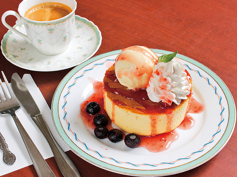 10【cafe 珈苑 岩瀬書店八木田店プラスゲオ】ホットケーキ&ドリンクセット(通常710円~)