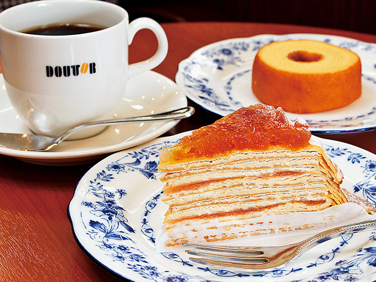 14【ドトールコーヒーショップ 二本松みどり書房店】ケーキセット&バウムクーヘン(通常724円~)