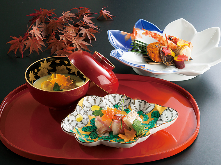メニューの一例(イメージ)。五感で味わえる料理がうれしい