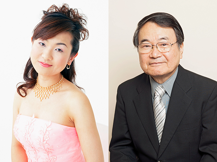 ソプラノ・阿部絵美子(左)、オルガン・廣野嗣雄(右)