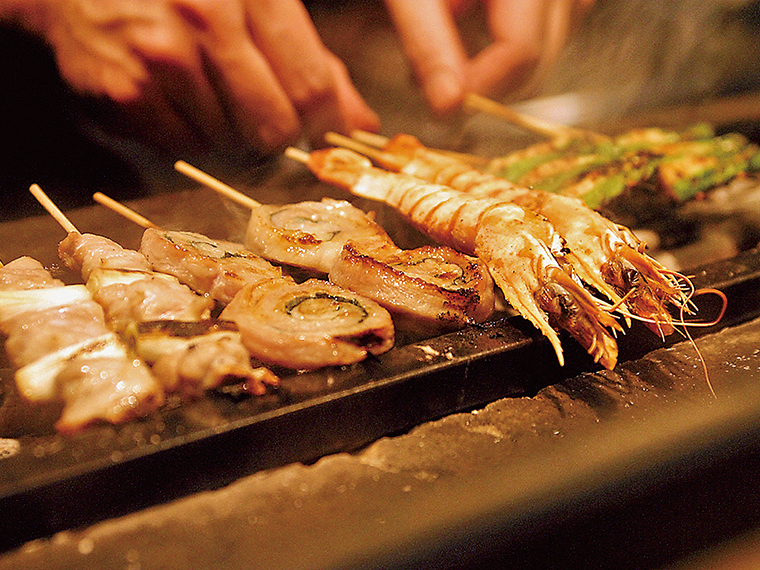 【串通 花づくし　パセオ本店】焼き鳥、串焼きなど