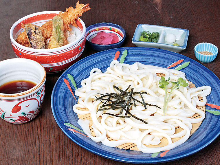 「ザルうどんと選べるミニ丼」(1,078円) ※金曜日の夜、土・日曜祝日は1,199円で提供