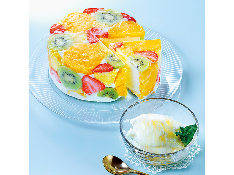 【福島市 honeybee】果物づくし!季節のジェラートケーキ「フルーツハニー」(4,920円・送料別)