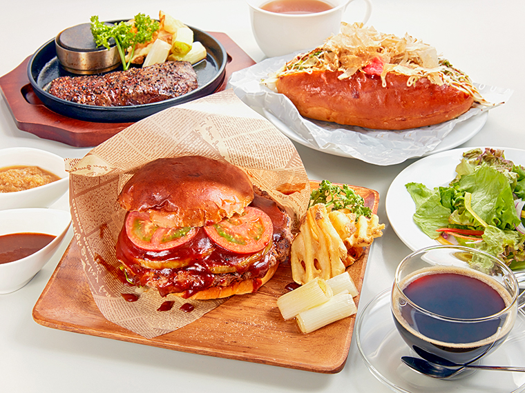 「クラシックバーガー」、「極上ハラミ(150g)ステーキ」、「ねぎドッグ」