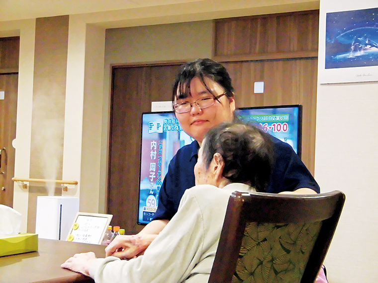利用者との距離も近く、様々なコミュニケーションもとりやすい