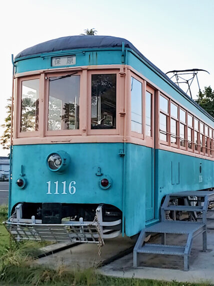 修復を施された車両は、保原中央交流館に展示されています