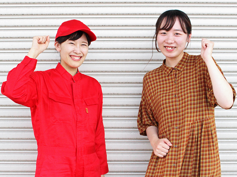 仕事着姿が素敵な自動車整備士の佐久間さんと改めてご対面!これから彼女の1日に密着していきます