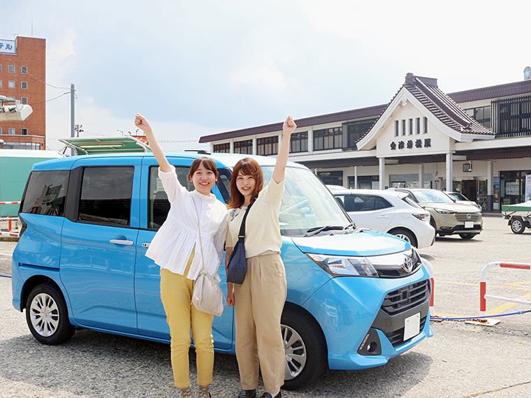 会津若松駅前からスタート。チャリカフェ×レンタカーの利用店舗は記事の最後でチェック！