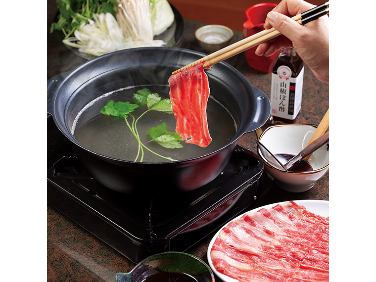 「竹原肉店特選馬しゃぶとポン酢セット」（5,470円）【さくら肉専門 竹原肉店［会津坂下町］】