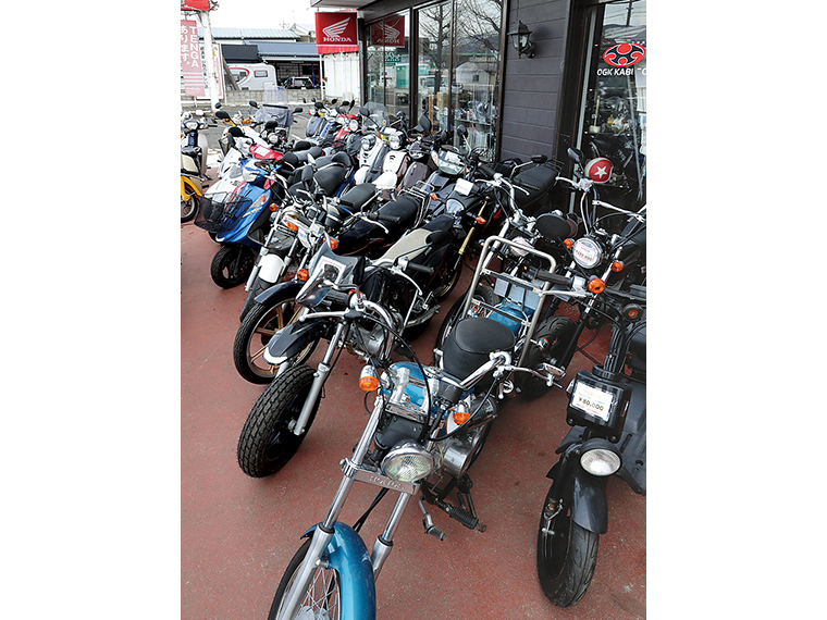 125㏄以下の中古バイクも25台以上の品揃え