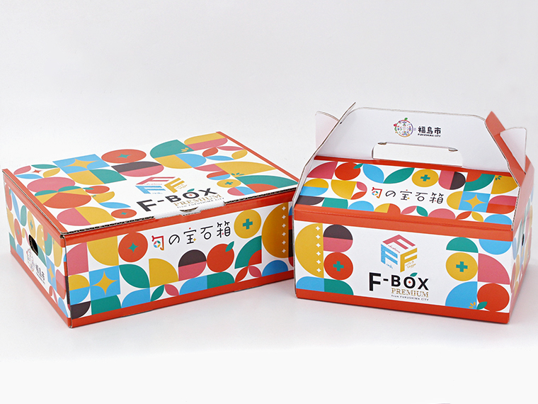 贈答用の「F-BOX PREMIUM（プレミアム）」は、手さげ1kgタイプと2kg・3kgタイプを用意
