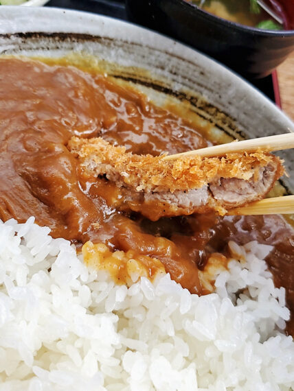 カレーを掛ける前に、ディップして味わいを段階的に楽しめるのも良いですね