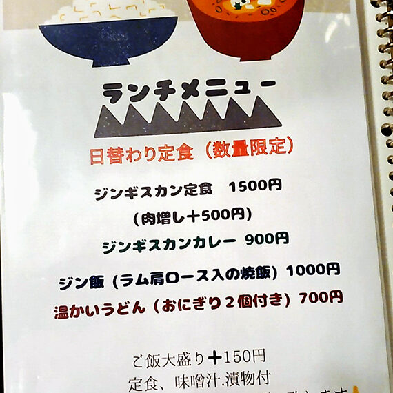 訪問日のランチメニュー