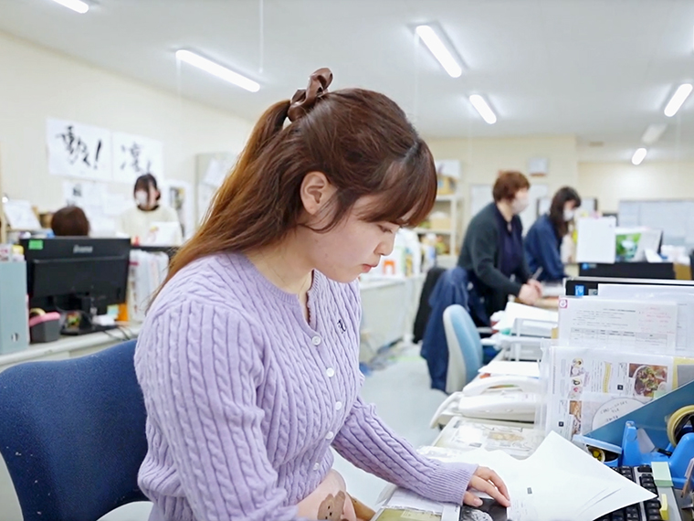 雑誌の編集作業