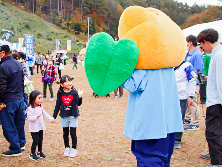 川内村ご当地キャラクター「モリタロウ」も登場