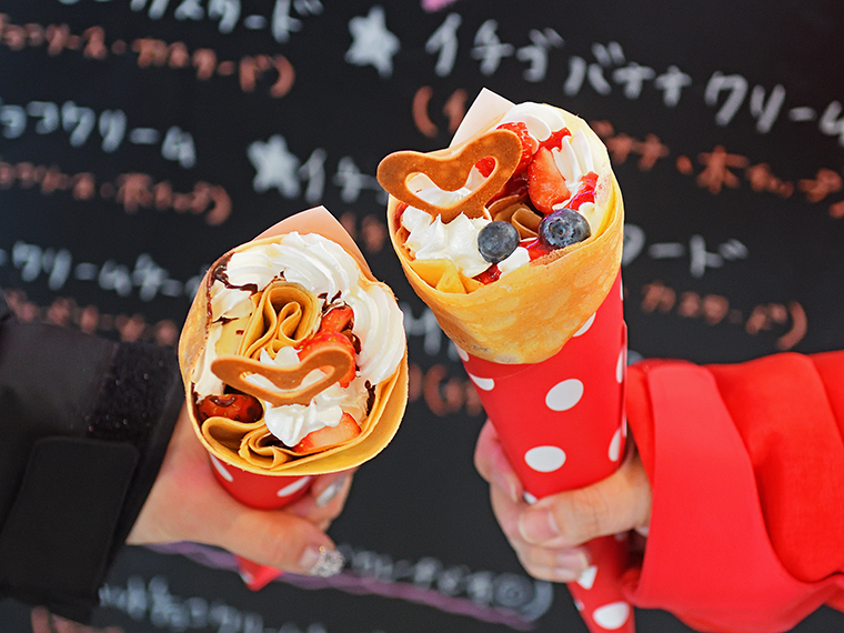 木村店長が作る、できたてクレープをいただきます!