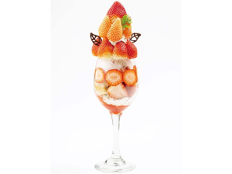 「いちごさんと淡雪のパフェ」(1,600円・店内飲食税込1,760円)※2025年3月16日(日)まで
