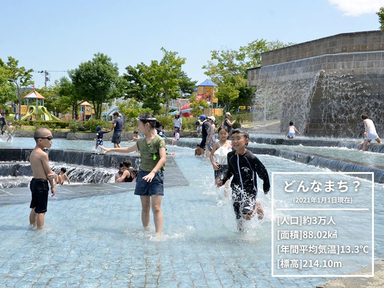 安達太良川と阿武隈川の合流地点に作られた親水公園「みずいろ公園」は本宮市民のオアシス