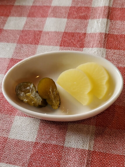 お新香に「定食」を感じてホッとします