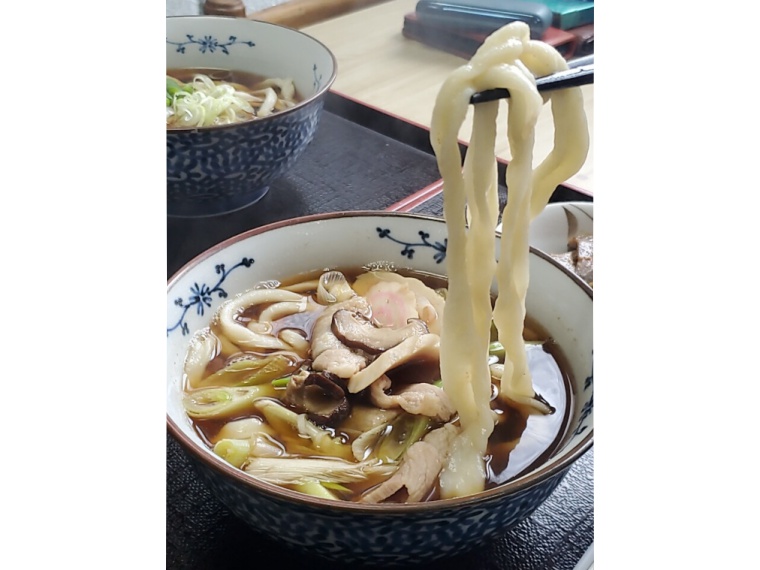 単品の「肉うどん」(900円)も満足の一杯。表情豊かなうどんを表情豊かにすすります