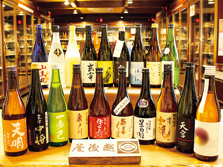 福島の銘酒がずらりと並ぶ。公式HPからオンライン購入も可