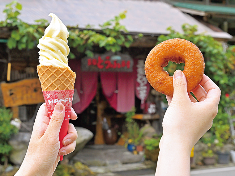 後味さっぱりの「豆乳そふとクリーム」(400円)と、もっちり食感の「雪花菜(おから)ドーナツ」(200円)。どちらも砂糖不使用
