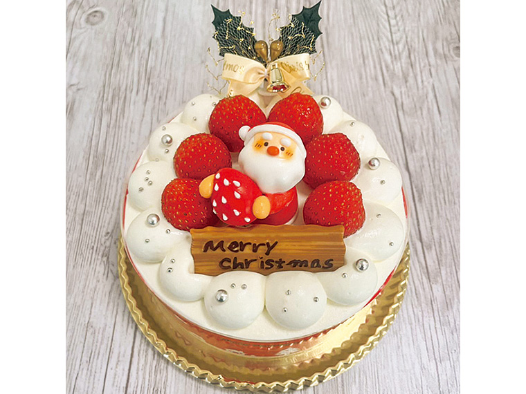 10. クリスマス 苺のデコレーションケーキ（4号）※写真は5号［福島市／おかし家いちごおじさん］【1名様】