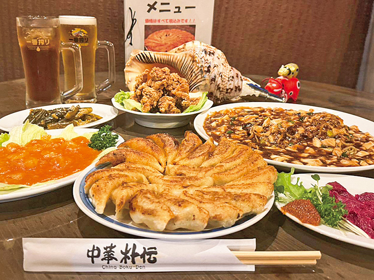 5,000円コースの料理一例。日本酒純米コースなら「一歩己」「写楽」など地酒も飲み放題