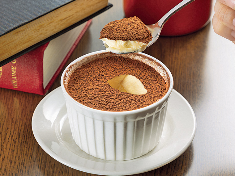 北海道産マスカルポーネを使った「自家製ティラミス」（665円）。濃厚ながら、後味さっぱり