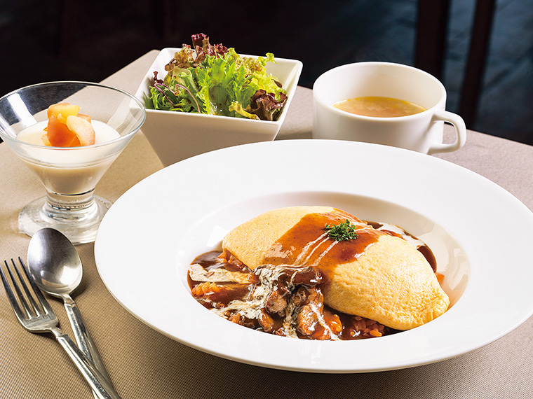 「オムライスセット」（1,400円※単品1,100円）