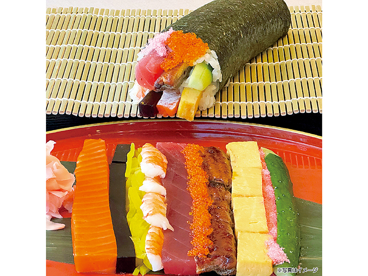 「うなぎ海鮮恵方巻／ちらし弁当」（各2,400円）、「牛肉恵方巻」（2,400円）は「白樺」含む各店で受取可