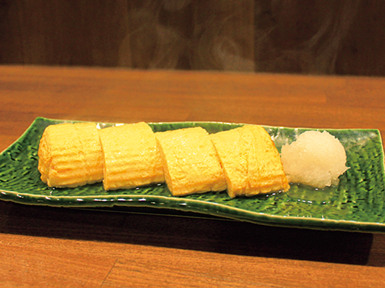 出汁が多く、巻くのが難しい出汁巻き玉子。初めて来店される方には必ずおすすめしているそう