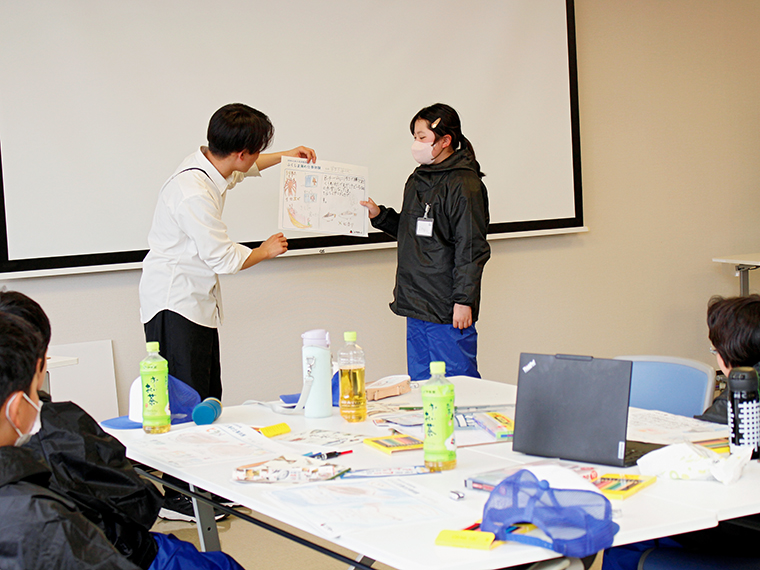 1人ずつ前へ出て発表！