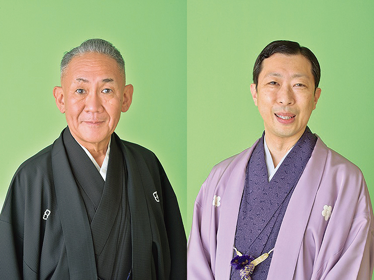 9代目林家正蔵（左）と古今亭菊之丞（右）
