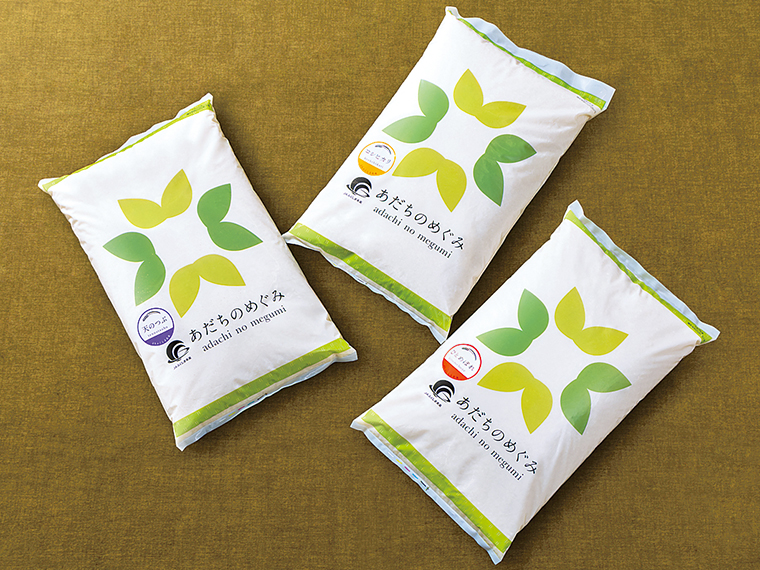 左から「天のつぶ」、「コシヒカリ」、「ひとめぼれ」。それぞれ異なる特徴があるので、食べ比べをして楽しむのもいい
